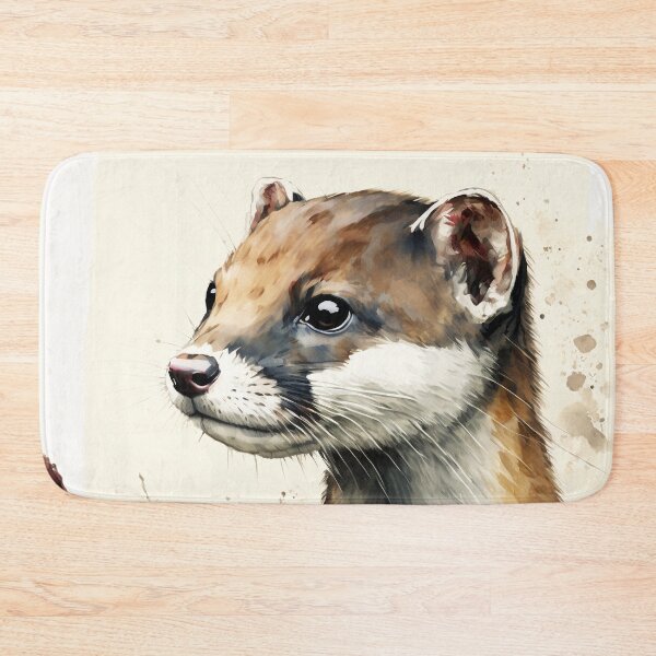 Item preview, Watercolour Stoat designed and sold by NattyCorvus.