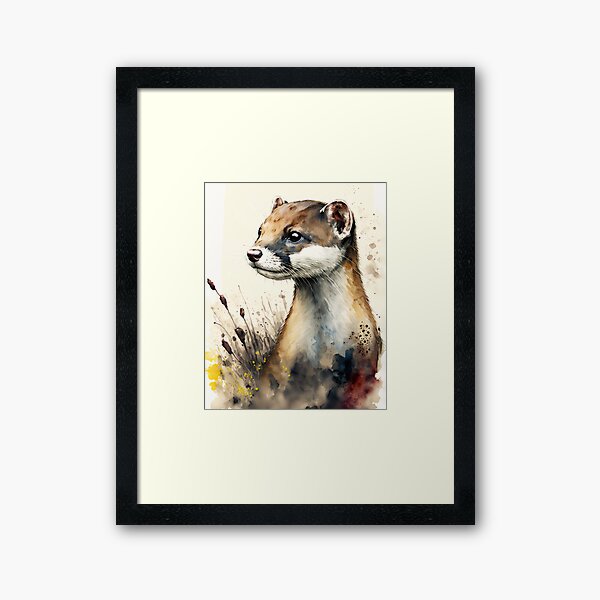 Item preview, Watercolour Stoat designed and sold by NattyCorvus.
