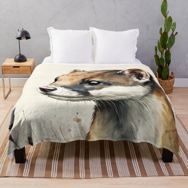 Item preview, Watercolour Stoat designed and sold by NattyCorvus.