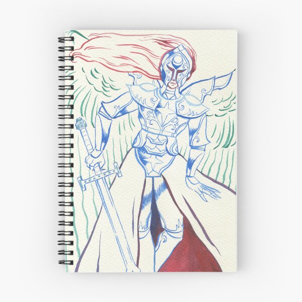 Item preview, Armored Angel colored ink painting designed and sold by Hynek Šnajdr.