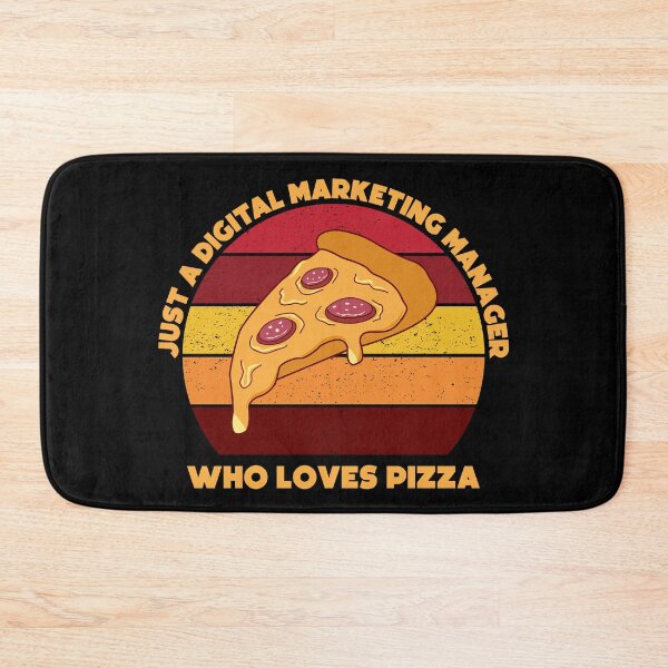 Item preview, Just a digital marketing manager who loves pizza, funny food lovers marketing manager job, humor, joke, meme, pizza lover designed and sold by SGS-.