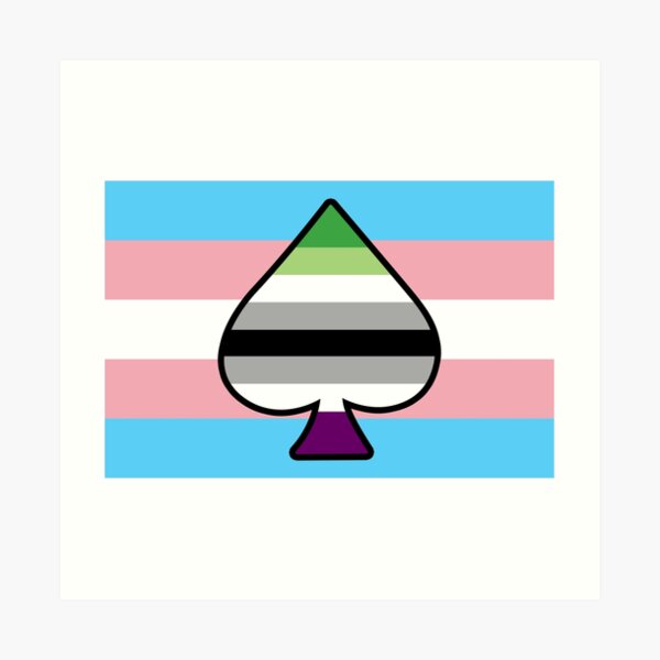 Aroace And Trans Pride Flag With Ace Of Spades Art Print For Sale By Lunyssa Redbubble 4567