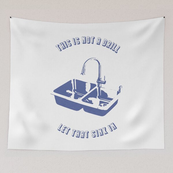 Item preview, Let That Sink In (textured blue version) designed and sold by toolongdidntdraw.