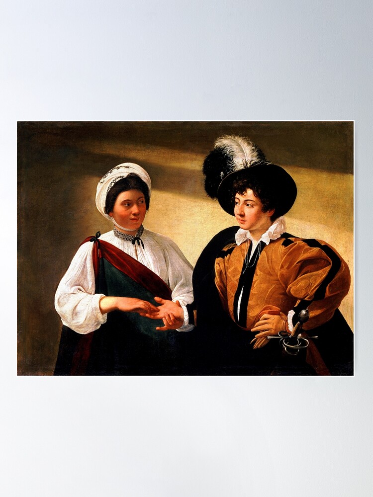 Alternate view of High Resolution Caravaggio The Fortune Teller 1598 Poster