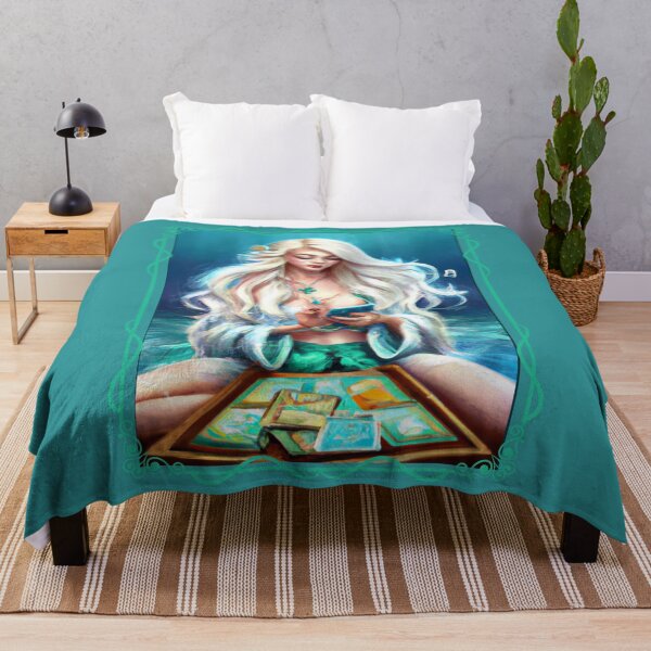 Item preview, GIRL READING TAROT CARDS UNDER THE SEA designed and sold by DanaMire.