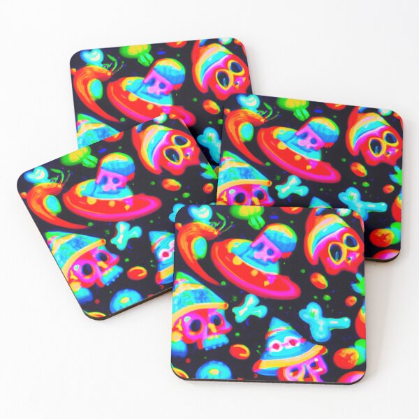 Item preview, neon skulls and bones designed and sold by Bakesales.