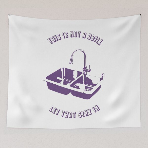 Item preview, Let That Sink In (textured purple version) designed and sold by toolongdidntdraw.