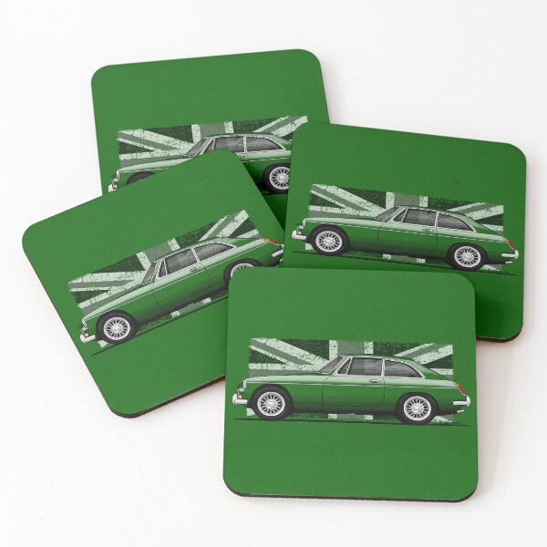 Item preview, My drawing of the green MGB GT BRG designed and sold by designjaag.