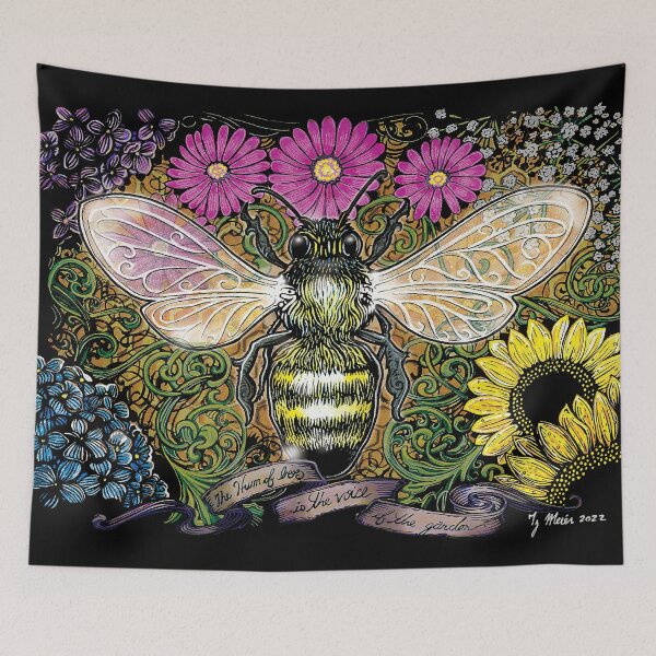 Item preview, The hum of bees is the voice of the garden designed and sold by Ty Meier.