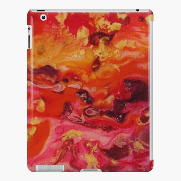 Mixed media rouge extrait de "horizon" Coque rigide iPad