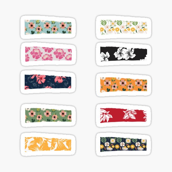 Pattern Washi Tape Pack 20 Sticker for Sale by marettamaa