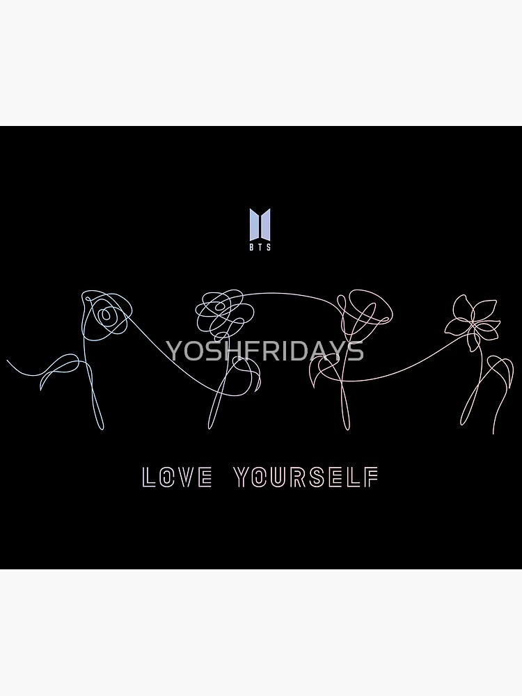 "BTS LOVE YOURSELF FLOWER #1" Throw Blanket by YOSHFRIDAYS | Redbubble