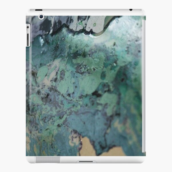 Mixed media bleu extrait "Horizon" Coque rigide iPad