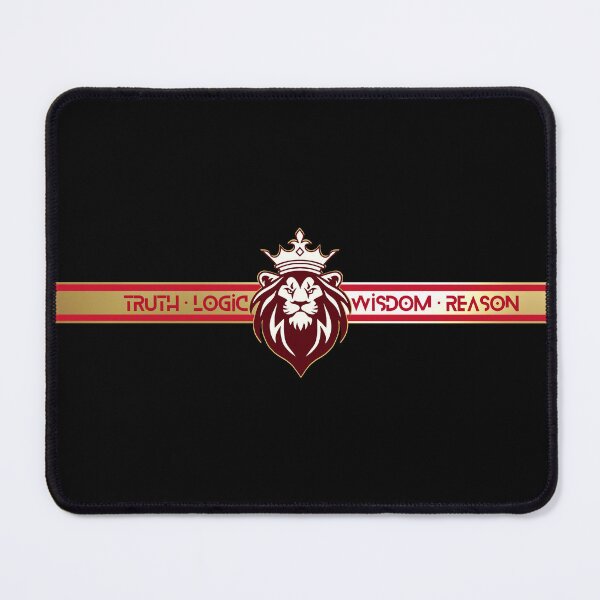 Item preview, Truth Logic Wisdom Reason Red Gold Black King Lion designed and sold by Yiorgos Designs.