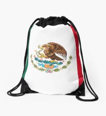 MEXICO, MEXICAN, Mexican Flag, FULL COVER, Flag of Mexico, Bandera de México, Pure & simple Drawstring Bag