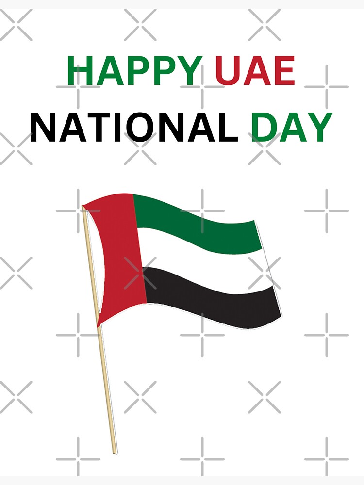 "HAPPY UAE NATIONAL DAY " Sticker for Sale by saimaafzal1122 Redbubble