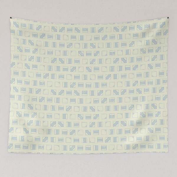Item preview, Blue Assorted Squares on Beige designed and sold by Sheldon Stewart.