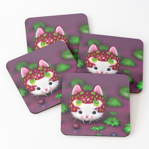 Item preview, A Tiny Kitten Strawberry designed and sold by ZenEverAI.