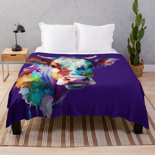 Item preview, Funky Cow Art, Watercolor Painting designed and sold by KOTOdesign.