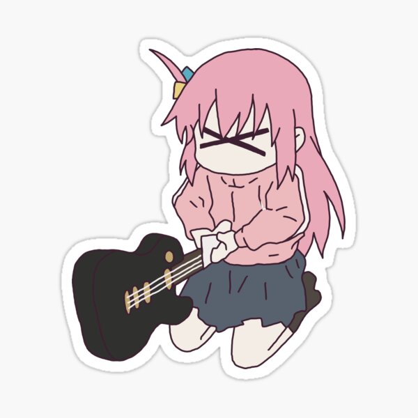 Hitori Gotou - Bocchi the Rock! Sticker for Sale by Arwain