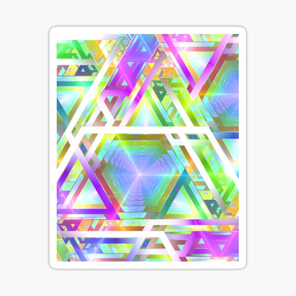Fractal Pastel Labyrinth Sticker