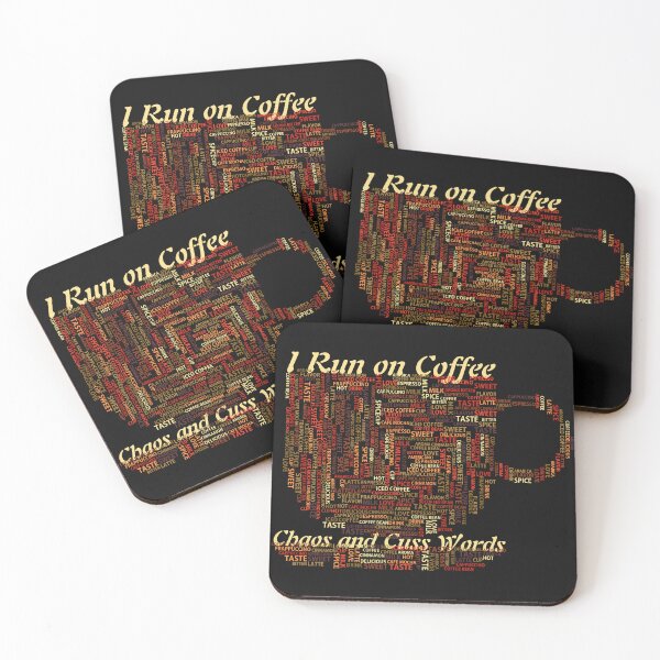 Item preview, I Run on Coffee Chaos and Cuss Words Funny Gift Ideas for Coffee Lovers designed and sold by WeddingPrint.