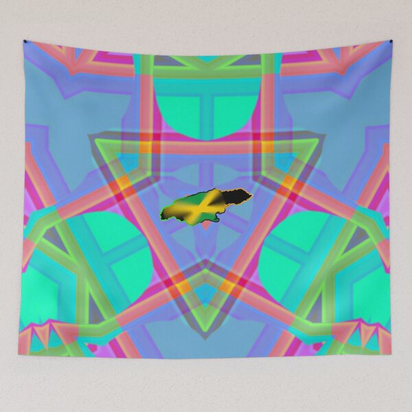 Item preview, UNFORGETTABLE WEST INDIES CHRISTMAS SOUVENIRS - UNIQUE ABSTRACT CARIBBEAN GEOMETRIC PATTERN - GREATJAMAICAN VIBES FLAG INSPIRATION designed and sold by Ralek.