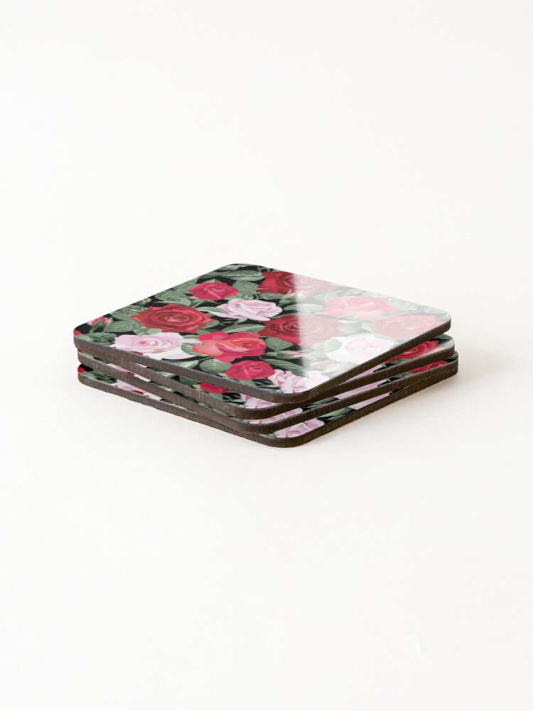 Thumbnail 4 of 5, Coasters (Set of 4), Adorable Roses designed and sold by danikaVT.