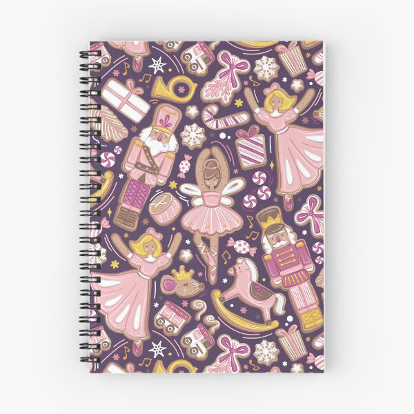 Item preview, Nutcracker ballet gingerbread delicious biscuits // plum background pink and peony sweet Christmas cookies designed and sold by SelmaCardoso.