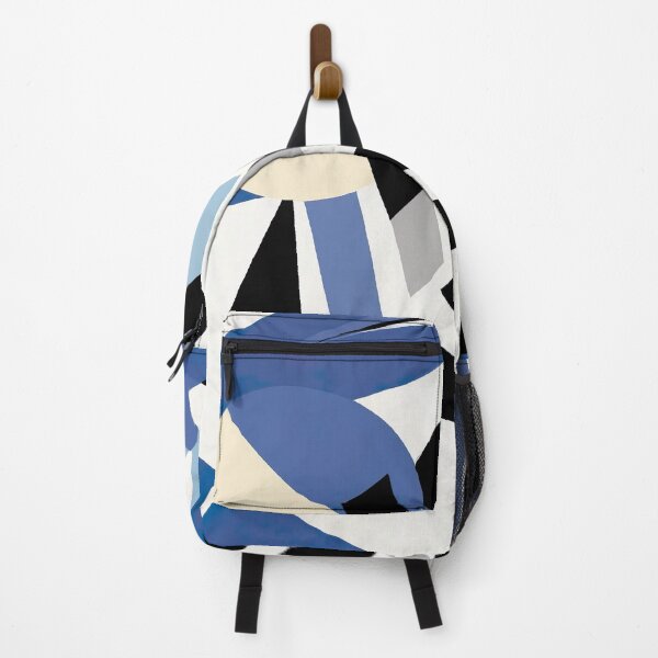 Item preview, Feathers in Geometric Shapes - Abstract Painting - Blue, White, and Black designed and sold by Inomaly Art.