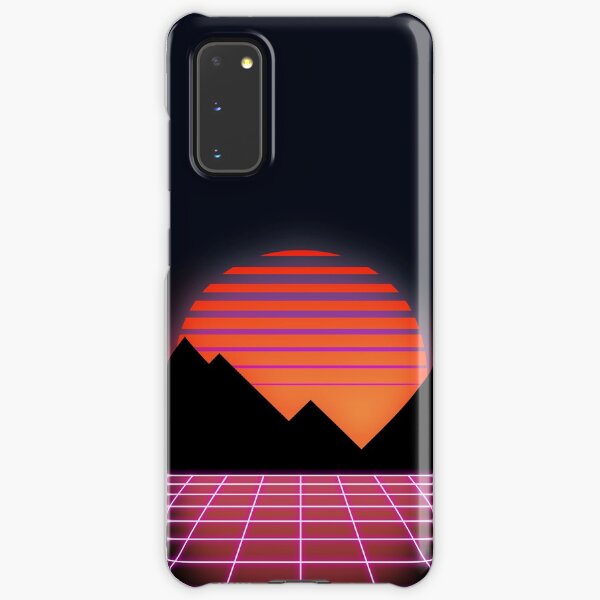 80s Retro Grid & Rising Sun - "Event Horizon" Samsung Galaxy Snap Case