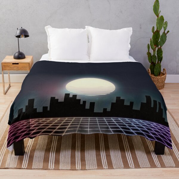 Item preview, 80s Retro Grid & Full Moon - "Rainbow Road" designed and sold by tallestrose.