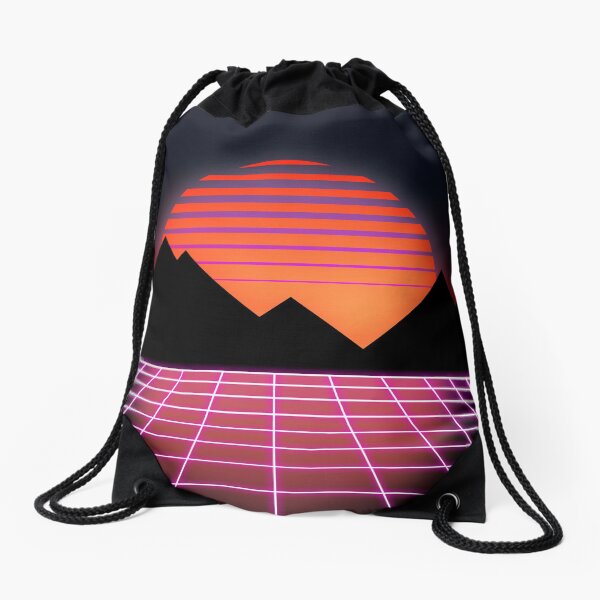 Item preview, 80s Retro Grid & Rising Sun - "Event Horizon" designed and sold by tallestrose.