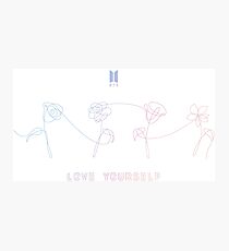 BTS LOVE YOURSELF FLOWERS ALL - WHITE Photographic Print