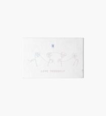 BTS LOVE YOURSELF FLOWERS ALL - WHITE Art Board