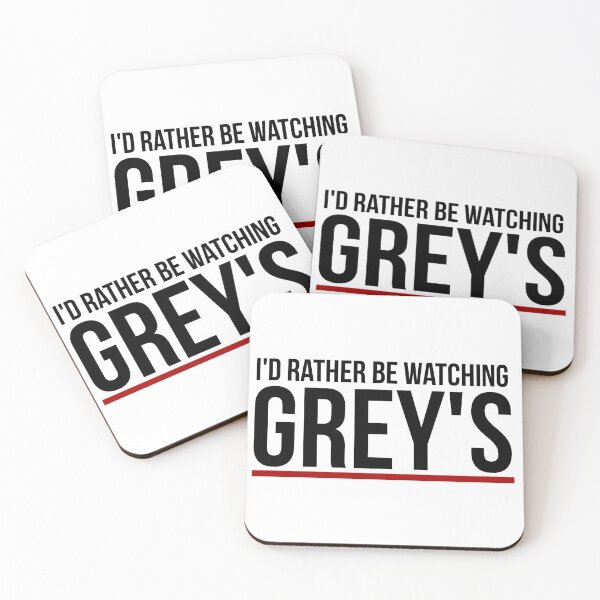 rather be watching grey's Coasters (Set of 4)