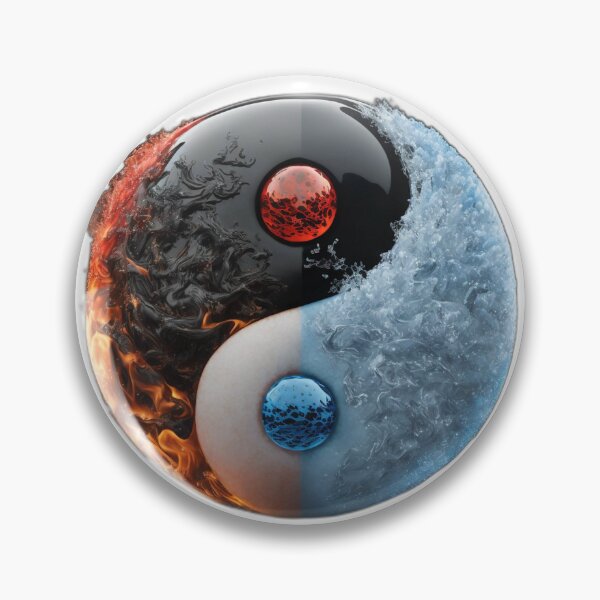Item preview, Ice and fire fusion yin and yang designed and sold by Shaphophu.