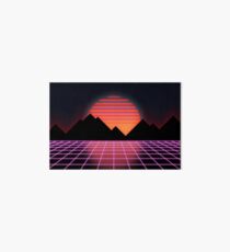 Lámina de exposición 80s Retro Grid & Rising Sun - "Horizonte de eventos"