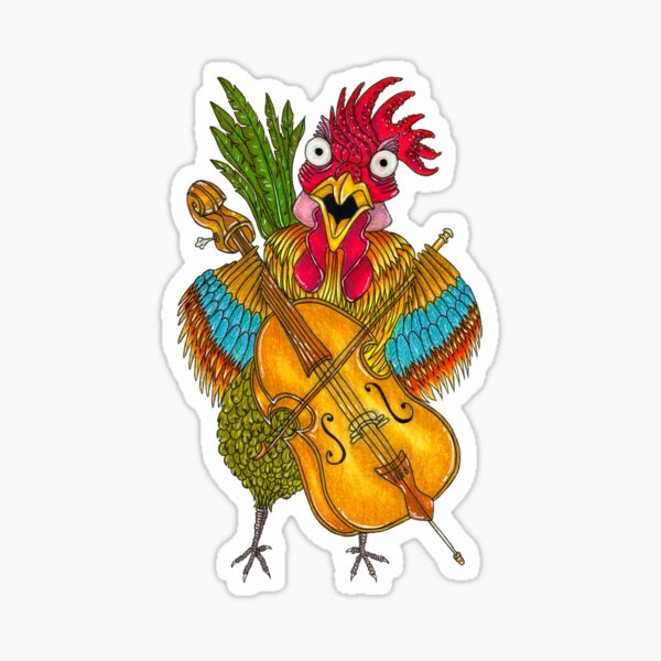 Screeching Rooster Sticker