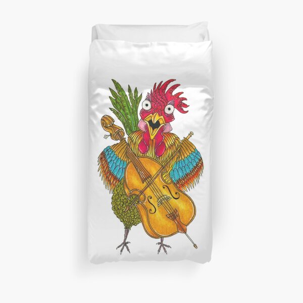 Screeching Rooster Duvet Cover