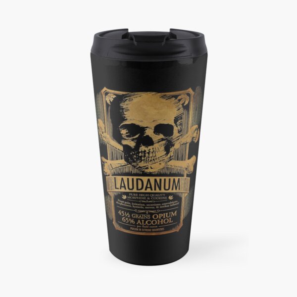 Laudanum Medical Goth Steampunk Label Travel Mug