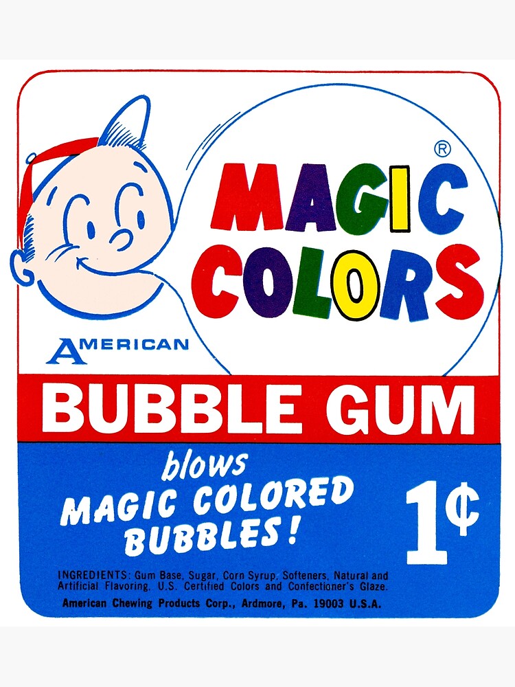 "BUBBLE GUM WRAPPER" Poster for Sale by ThrowbackAds Redbubble