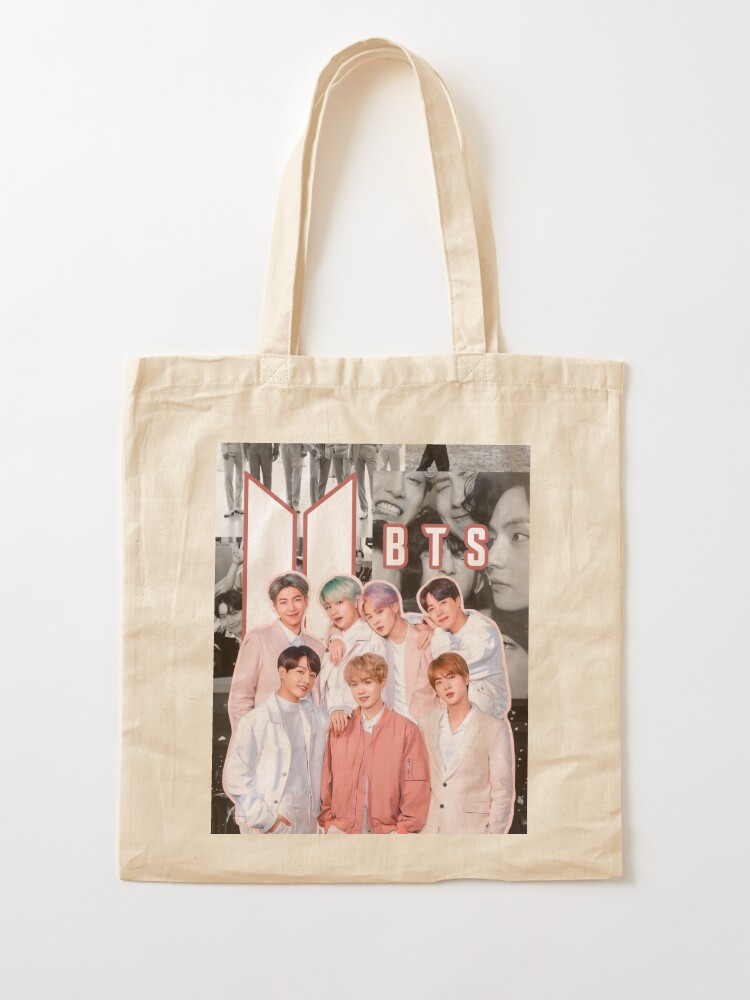 V BTS Tote Bag Aesthetic Tote Bag Taehyung BTS Merch Cotton 