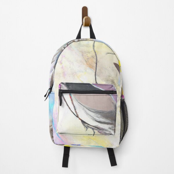 Item preview, Feather Splashed in Colored Paint - Abstract Art - Yellow, Brown, Charcoal, Pink designed and sold by Inomaly Art.