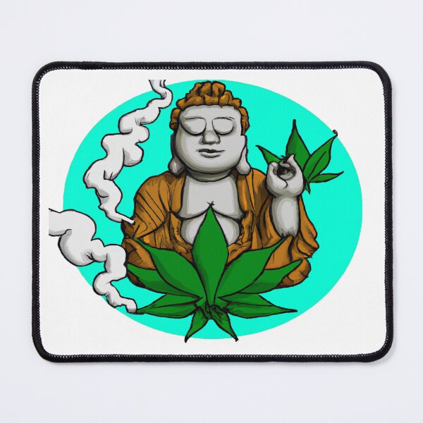 Item preview, Funny Buddha smoking weed, Yoga Zen Meditation  designed and sold by Ioana1.