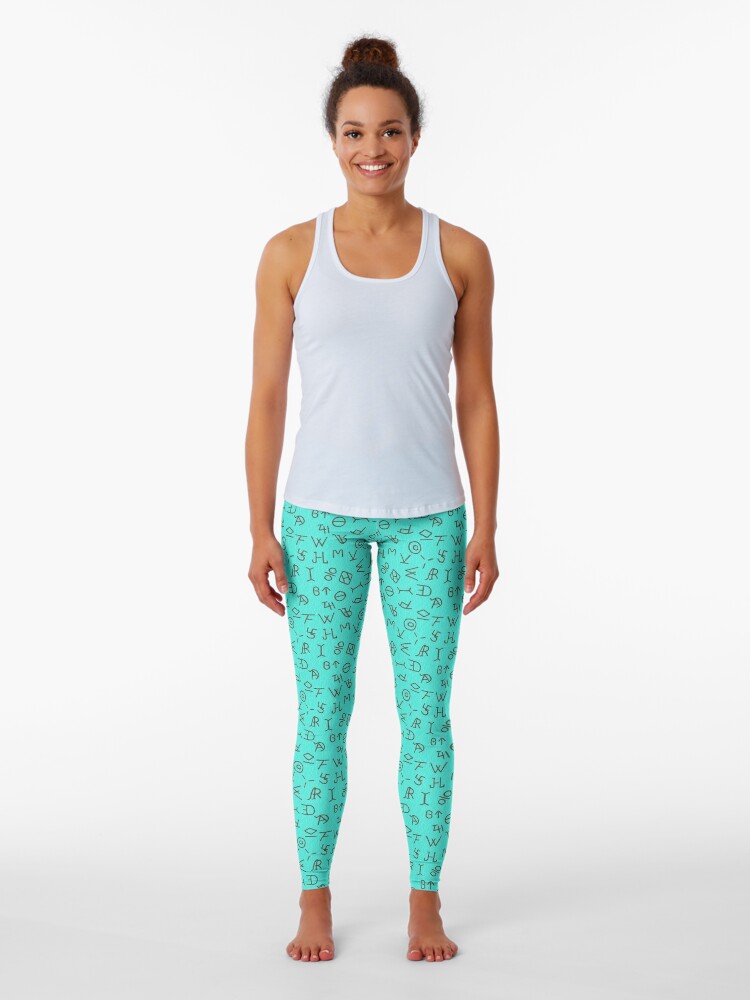Cattle Brands on turquoise Leggings for Sale by artsandherbs