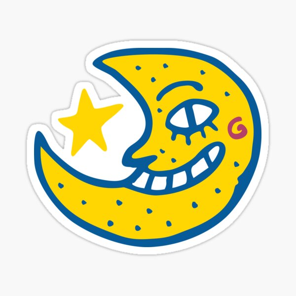 moon and stars Sticker