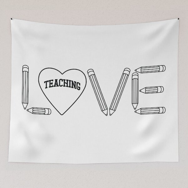 Item preview, Love Teaching - Education Teacher Heart designed and sold by MarkFiveDesign.