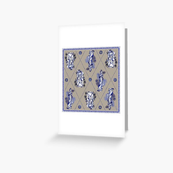 Indigo Grecian Goddess (Kraft) Greeting Card