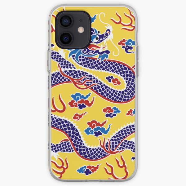 DRAGON. CHINA. Chinese. Flag, Banner, Eight Banners of the Qing Dynasty. iPhone Soft Case